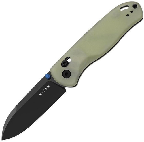 Drop Bear (GID G10) Clutch Lock Pocket Knife [2.97" Black PVD Coating Nitro-V] Kizer Cutlery V3619A21
