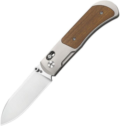 Tycho (Titanium & Mkuruti Wood) Clutch Lock Pocket Knife (3.10" Satin S45VN) Kizer Cutlery Ki4761A1