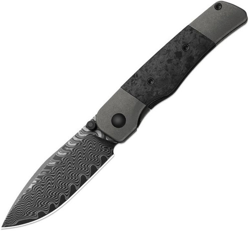 Coywolf (Titanium & Carbon Fiber) Framelock Pocket Knife (3.05" Damascus) Kizer Cutlery Ki3685A1