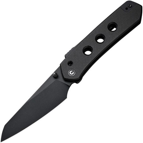 CIVIVI Vision FG (Black G10) Superlock Pocket Knife [3.5" Black Stonewas Nitro V] C22036-1