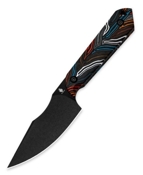 Mini Harpoon (Multicolored G10) Fixed Blade [3" Black Powder Coat CPM-3V] Kizer Cutlery 1040S6