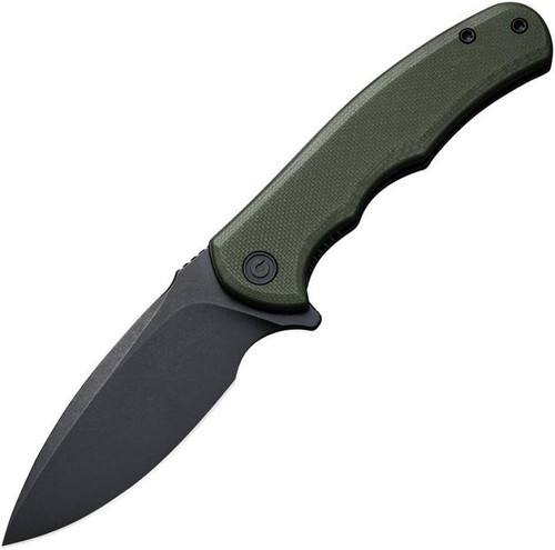 CIVIVI Mini Praxis (OD Green G10) Flipper Pocket Knife [3" Black Stonewash Finished D2] C18026C-1