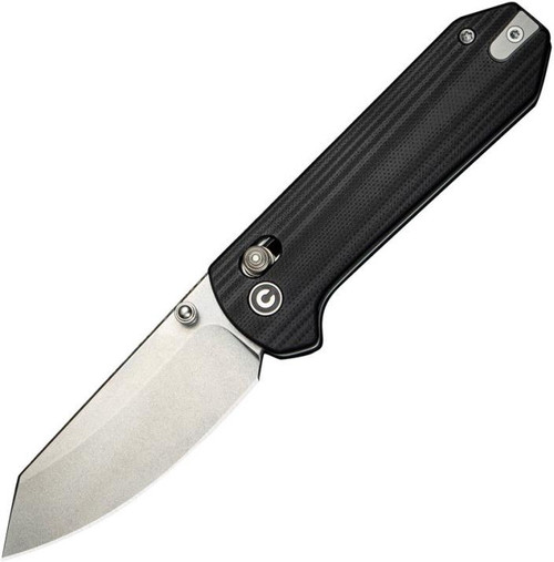 CIVIVI Yonder (Black G10) Crossbar Lock Pocket Knife [2.88" Stonewash 14C28N Sandvik] C23073-1