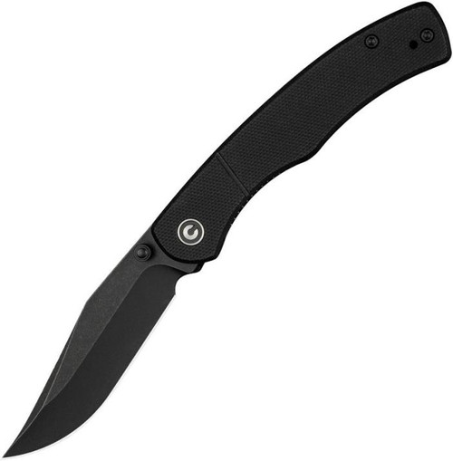 CIVIVI Clingman (Black G10) Linerlock Pocket Knife [3" Black Stonewash Nitro V] C23065-1