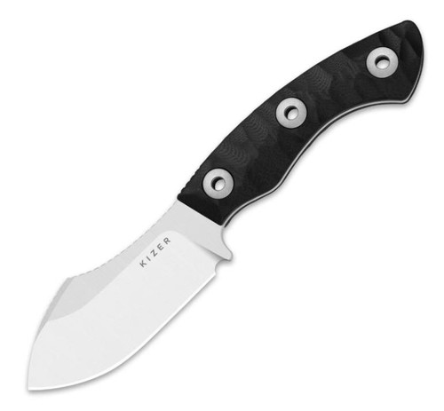 Rook (Black G10) Fixed Blade [3.10" Satin AEB-L] Kizer Cutlery 1090A3