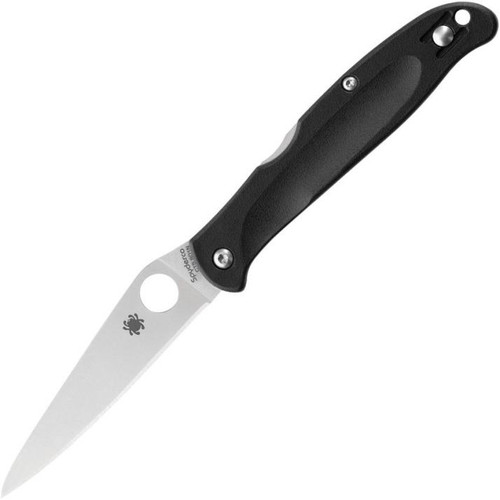 Charisma Lightweight (Black FRN) Lockback Pocket Knife [3" Satin BD1N] Spyderco C259PBK