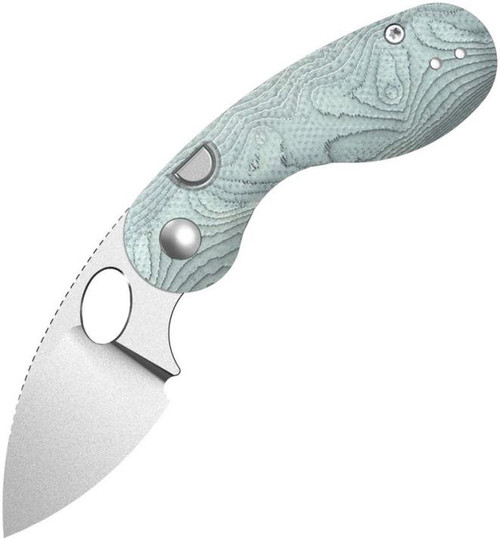 Microbe (Aluminum Foil G10) Button Lock Pocket Knife [2.19" Satin 14C28N] Kizer Cutlery V2742A11