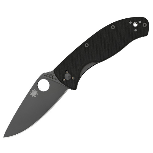 Spyderco Tenacious Folding Knife Liner Lock Black G-10 [3.39" Black 8Cr13MoV] C122GBBKP