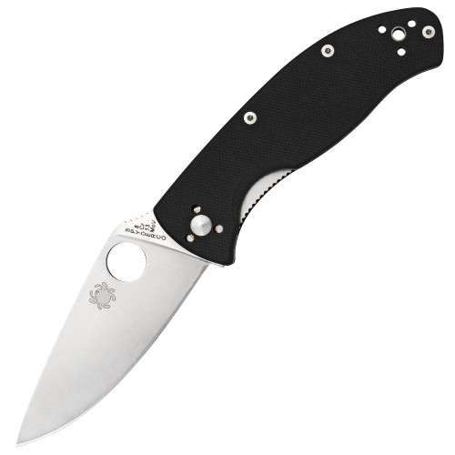 Spyderco Tenacious Folding Knife Liner Lock Black G-10 [3.39" Satin 8Cr13MoV] C122GP