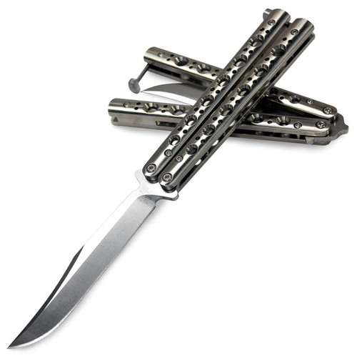 Benchmade BaliSong 63 Butterfly Knife Stainless Steel [4.25" Satin D2] Clip Point 63