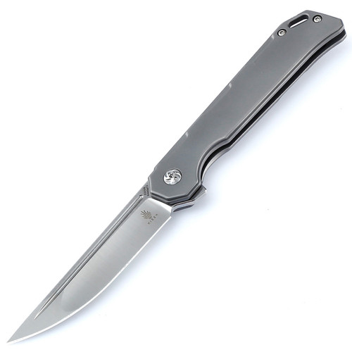 Kizer Begleiter Manual Knife Frame Lock Gray Titanium [3.54" Satin S35VN] Tanto Ki4458T1