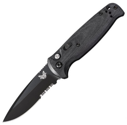 Benchmade CLA Automatic Push Button Black G-10 [3.40" Black 154CM] 4300SBK