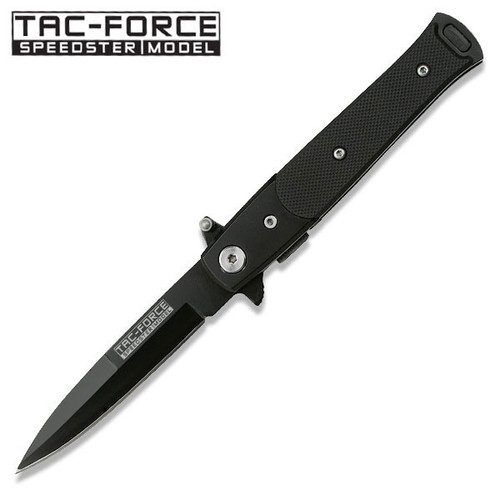 Black G-10 Stiletto AO Pocket Knife (MED)