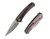 Defcon Barracuda Manual Knife Frame Lock Red Titanium/Carbon Fiber [3.5" Plain Satin D2] TF3330-3
