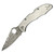 Spyderco Delica 4 Folding Knife Lockback Gray Titanium [2.95" Damascus] C11TIPD