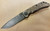 Spartan Knives Special Edition Harsey Oculus Manual Knife Frame Lock Bronze Titanium [3.95"  Acid Etched Damascus] Drop Point SF5CUSTOMCNDAMOCULUSBZ