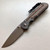 CRK Large Inkosi Manual Knife (Brown Micarta Inserts) [3.60" Plain Stonewash] Drop Point