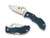 Spyderco Manbug Folding Knife Lockback Blue FRN [1.95" Satin K390] MFPK390