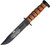 Ka-Bar 120th Anniversary Dog's Head Fixed Blade Knife Brown Leather [7.00" Plain Black] Clip Point 9193