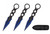Blue Tactical Throwing Knife 3pc Set (7.5")