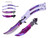 Butteryfly Training Knife Curve (Purple Galaxy/White) with Comb/Trainer Blade