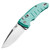 Hogue Knives A01-Microswitch Automatic Knife Plunge Lock Teal Aluminum [2.625" Stonewash CPM-154] 24113