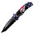 Eagle with USA Flag (Tanto) Black Blade A/O Pocket Knife