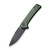 CIVIVI Conspirator Button Knife Green Micarta (3.48" Black Stonewashed Nitro-V) C21006-2