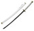 One Piece Zoro (White) Samurai Sword (Metal) Black Blade