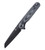 LP [Black Micarta] Flipper Pocket Knife (3.43" Black Stonewash 154CM) Kizer Cutlery V3610C1