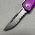 Microtech Hera Violet Partial Serrated OTF Drop Point (3.125" Stonewash) 703-11VI