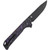 Begleiter 2 (Purple/Black Fat Carbon) Button Lock Pocket Knife [3.39" Black Stonewash 20CV]  Kizer Cutlery Ki4458.2BA3