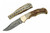 Damascus Plain Brass Bolster & Stag Grip Handle Folding Knife (3" Blade Length)