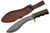 Damascus Fancy Kukri Wood Handle Fixed Blade (12.5" Overall)