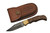 Damascus Wooden Handle Folding Knife (3" Blade Length)