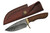 Damascus Celtic Knot Handle Hunter Fixed Blade (9" Overall)