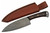 Damascus Hammer Chef Style Knife Rosewood Handle Fixed Blade (10.5" Overall)