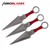 Ninja Kunai (Chrome) 3pc Set Throwing Knife 6.5" with Ninja Symbol