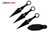 Ninja Kunai (Black) 3pc Set Throwing Knife 6.5" with Ninja Symbol