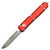 Microtech Ultratech Red OTF Knife Serrated (3.46" Stonewash) 121-11RD