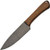 Damascus Kitchen Walnut Wood Handle Fixed Blade (10.75" Overall)