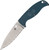 Enuff 2 Fixed Blade Knife Full Serrated Blue FRN (3.95" Satin K390) Spyderco FB31SBL2K390