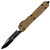 Microtech Ultratech Tan Frag G-10 OTF Knife Serrated (3.46" Black) Signature Series 121-2FRGTTAS