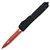 Microtech Ultratech Sith Lord Black OTF Knife Double Edge Double Full Serrated (3.46" Red) Signature Series 122-D3SL