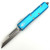 Microtech UTX-85 Turquoise OTF Knife Warhound (3" Stonewash) Signature Series 719W-10TQS