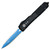 Microtech Ultratech Jedi Knight Black OTF Knife Double Edge Double Full Serrated (3.46" Blue) Signature Series 122-D3JK