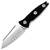 Microtech Socom Alpha Mini Warcom Black Fixed Blade Full Serrated (3.7" Stonewash) 93M-12