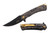 Stec Feather Graphic Design (Black) A/O Flipper Pocket Knife