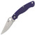 Military 2 Compression Lock Blue/Purple (Blurple) G-10 Pocket Knife (4" Satin CPM-S110V) Spyderco C36GPDBL2