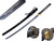 Dragon Engraved Blade Black Scabbard (Black Wrap) Hand Forge Katana Samurai Sword 41" [65Mn Spring Steel] Sharp